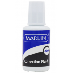 Marlin Office Essentials Correction fluid bottle 20ml with brush (quick dry)